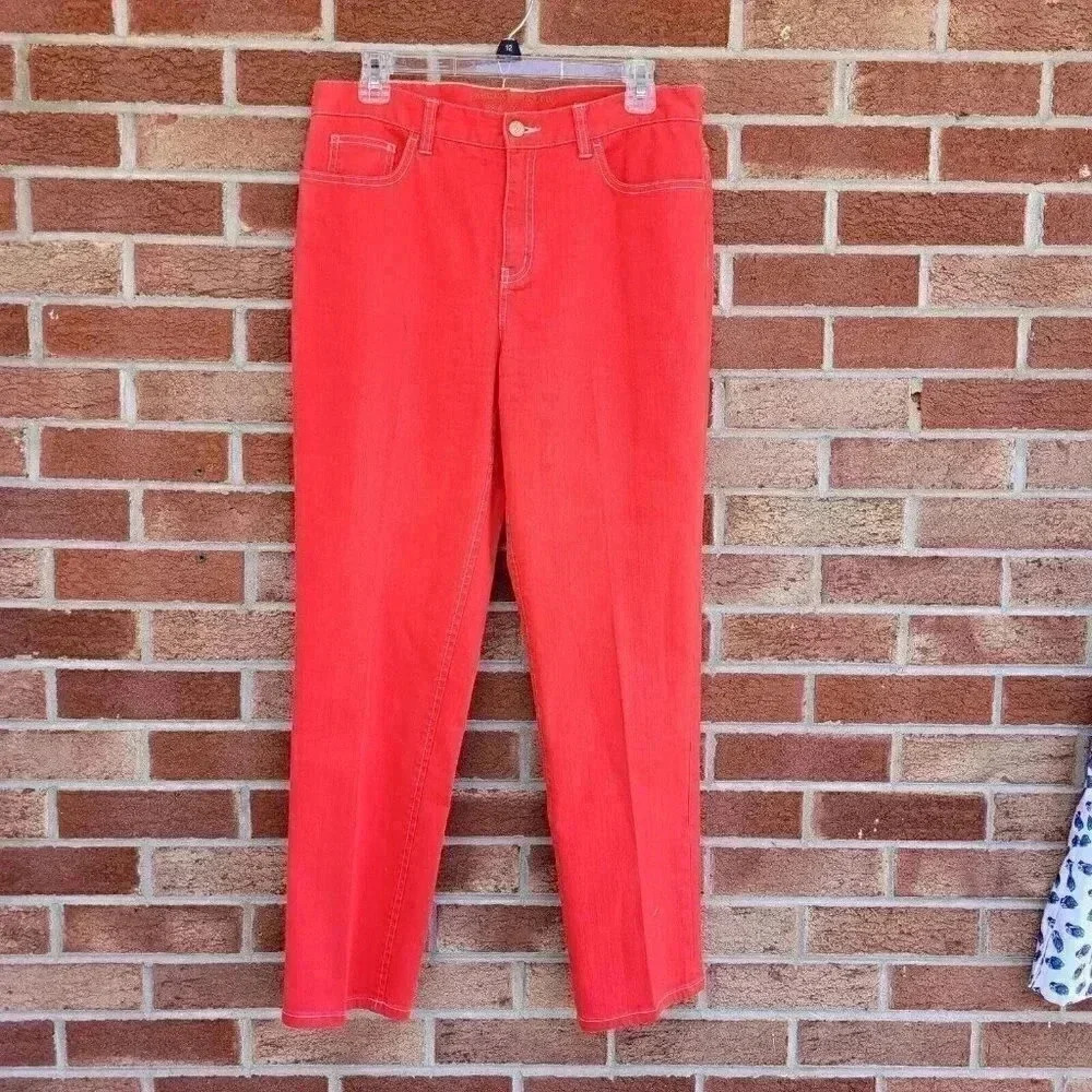 Lauren Jeans Ralph Lauren Women' s Size 10 Orange Straight Leg Jeans